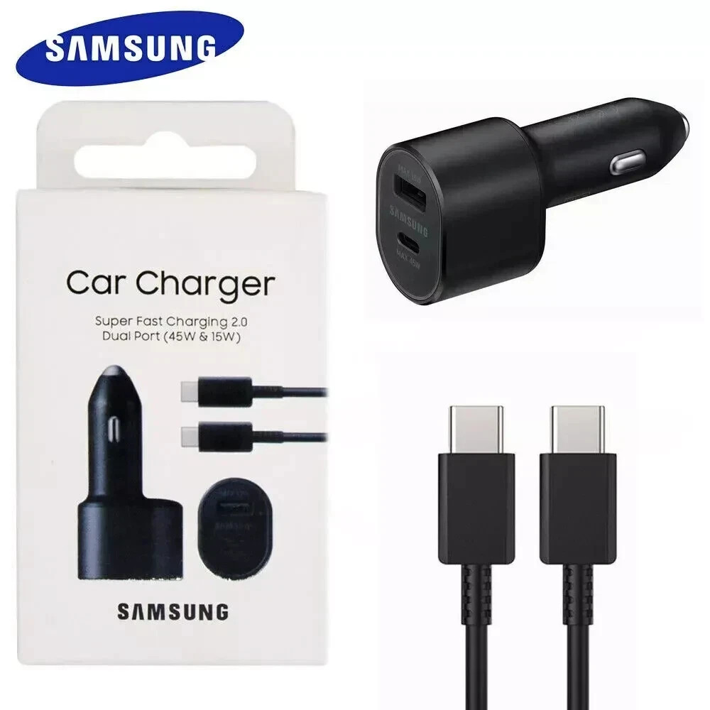 Original Samsung Super Fast Dual Car Charger (45W+15W) 